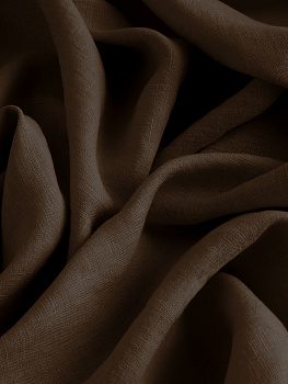 Лён (Горький шоколад, 100 % лён, пл. 190 г/м2, шир.145 см)