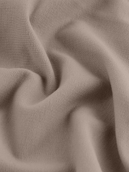 Футер 2х нитка (с эффектом велюра, Капучино , 92/8 хлопок/лайкра, компакт пенье, пл. 240 г/м2, шир.180 см)