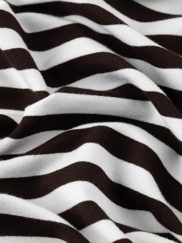 Полоска трикотажная (, Молочный/горький шоколад, 95/5 хлопок/лайкра, компакт пенье, шир.190 см, плотность 250гр/м)