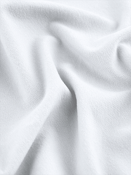 Кулирка (с эффектом велюра, Белый , 92/8 хлопок/лайкра, компакт пенье, пл. 180 г/м2, шир.180 см)