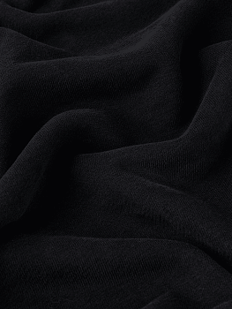 Футер 3х нитка (с эффектом велюра, Черный , 90/10 хлопок/полиэстер, компакт пенье, пл. 320 г/м2, шир.195 см)