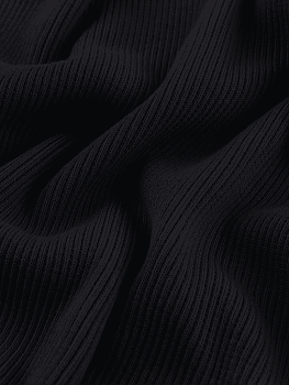 Кашкорсе (Черный , 95/5 хлопок/лайкра, компакт пенье, пл. 420 г/м2, шир.120 см)