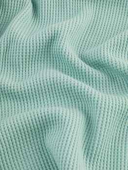 Вафля трикотажная тонкая  (Морозная мята, 100 % хлопок, пл. 185 г/м2, шир.180 см)