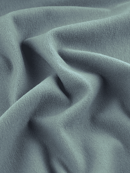 Футер 2х нитка (с эффектом велюра, Зимнее небо , 92/8 хлопок/лайкра, компакт пенье, пл. 240 г/м2, шир.180 см)