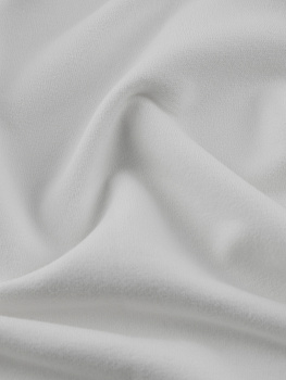 Футер 3х нитка (с эффектом велюра, Молочный , 90/10 хлопок/полиэстер, компакт пенье, пл. 380 г/м2, шир.195 см)