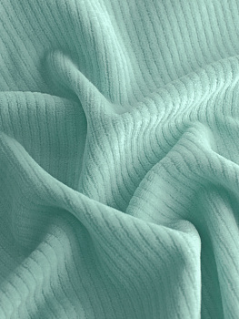 Вельвет трикотажный (Морозная мята 80/20 хлопок/полиэстер компакт пенье 250 175)