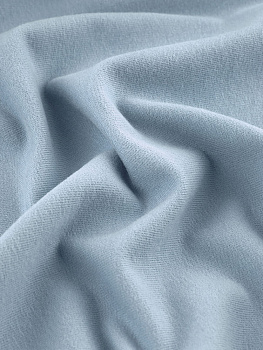 Футер 2х нитка (с эффектом велюра, Небесный , 92/8 хлопок/лайкра, компакт пенье, пл. 240 г/м2, шир.180 см)