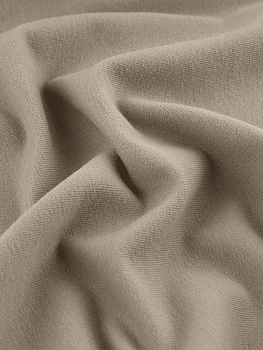 Футер 2х нитка (с эффектом велюра, Латте , 92/8 хлопок/лайкра, компакт пенье, пл. 240 г/м2, шир.180 см)