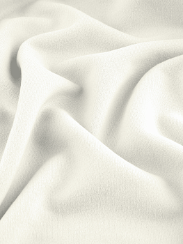 Футер 3х нитка (с эффектом велюра, Молочный , 90/10 хлопок/полиэстер, компакт пенье, пл. 320 г/м2, шир.195 см)