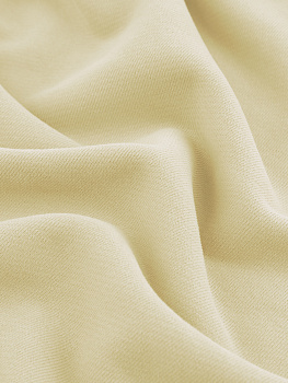 Футер 3х нитка (с эффектом велюра, Сливочное масло , 90/10 хлопок/полиэстер, компакт пенье, пл. 320 г/м2, шир.195 см)