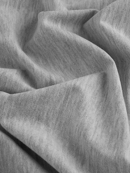 Кулирка (с эффектом велюра, Серый меланж , 92/8 хлопок/лайкра, компакт пенье, пл. 220 г/м2, шир.180 см)