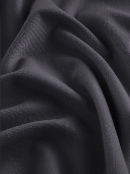 Кулирка (с эффектом велюра, Антрацит , 92/8 хлопок/лайкра, компакт пенье, пл. 220 г/м2, шир.180 см)