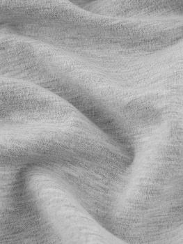 Футер 2х нитка (с эффектом велюра, Серый меланж , 92/8 хлопок/лайкра, компакт пенье, пл. 240 г/м2, шир.180 см)