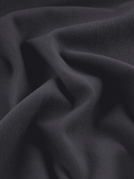 Футер 2х нитка (с эффектом велюра, Антрацит , 92/8 хлопок/лайкра, компакт пенье, пл. 240 г/м2, шир.180 см)