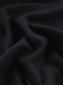 Футер 2х нитка (с эффектом велюра, Черный , 92/8 хлопок/лайкра, компакт пенье, пл. 240 г/м2, шир.180 см)