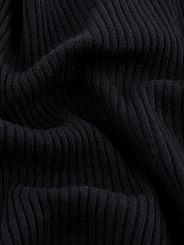 Лапша (с эффектом велюра, Черный , 95/5 хлопок/лайкра, , пл. 230 г/м2, шир.90 см,2/1мм)