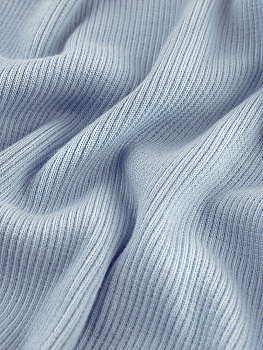 Кашкорсе (Небесный , 95/5 хлопок/лайкра, компакт пенье, пл. 360 г/м2, шир.120 см)