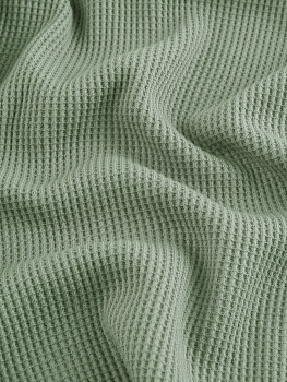 Вафля трикотажная тонкая  (Оливка, 100 % хлопок, пл. 185 г/м2, шир.180 см)