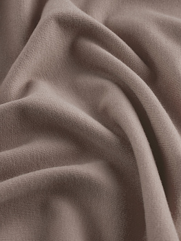 Кулирка (с эффектом велюра, Капучино , 92/8 хлопок/лайкра, компакт пенье, пл. 180 г/м2, шир.180 см)