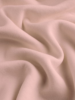 Футер 3х нитка начес (с эффектом велюра, Пудра , 65/35 хлопок/полиэстер, компакт пенье, пл. 330 г/м2, шир.180 см)