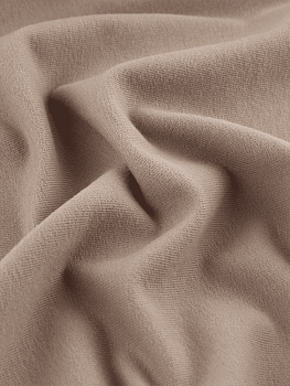 Футер 2х нитка (с эффектом велюра, Карамель , 92/8 хлопок/лайкра, компакт пенье, пл. 240 г/м2, шир.180 см)