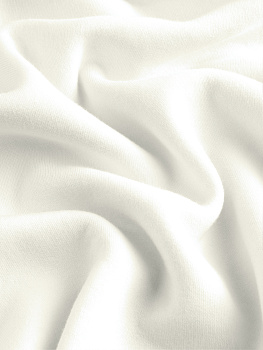 Футер 3х нитка начес (с эффектом велюра, Молочный , 65/35 хлопок/полиэстер, компакт пенье, пл. 330 г/м2, шир.180 см)