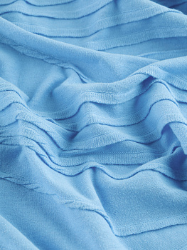 Кулирка (с защипами, Небесный , 90/10 хлопок/полиэстер, компакт пенье, пл. 190 г/м2, шир.170 см)